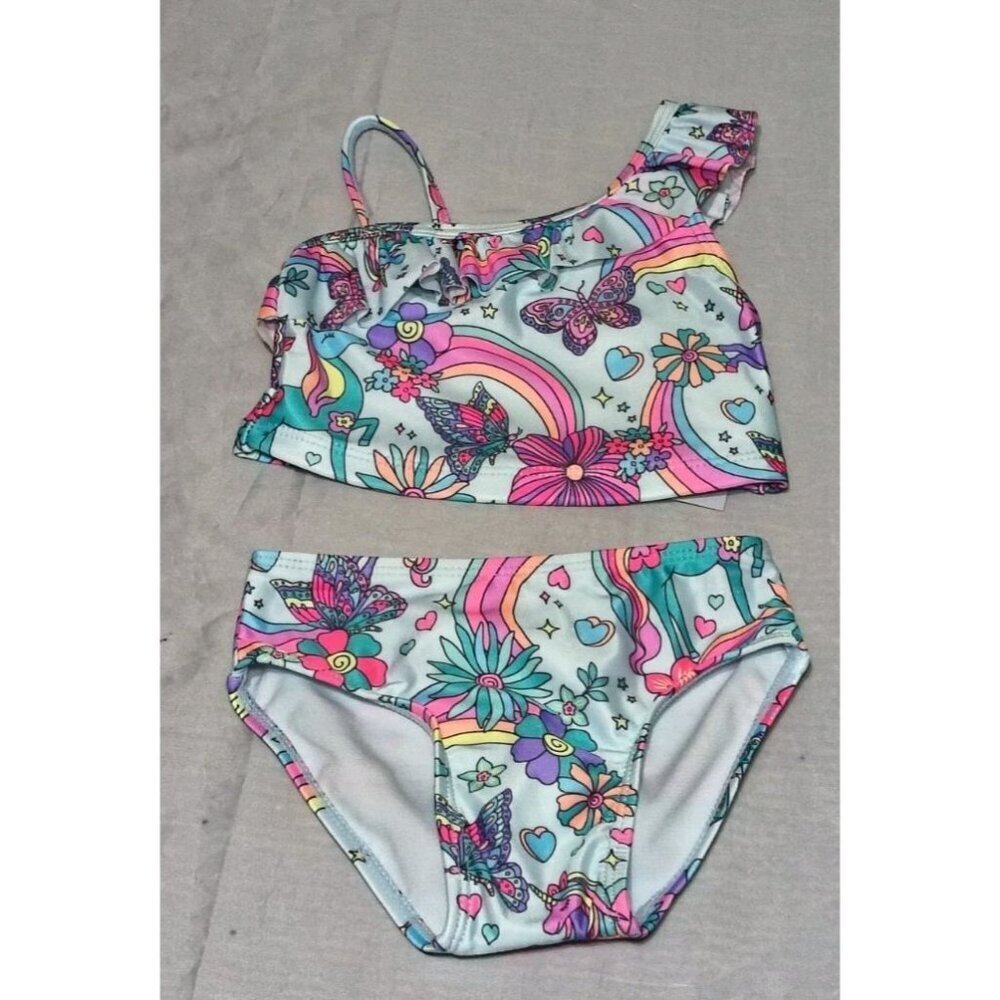 Okie Dokie Girls Size 18 Months Two Piece Magicorn Land Swimming Outfit